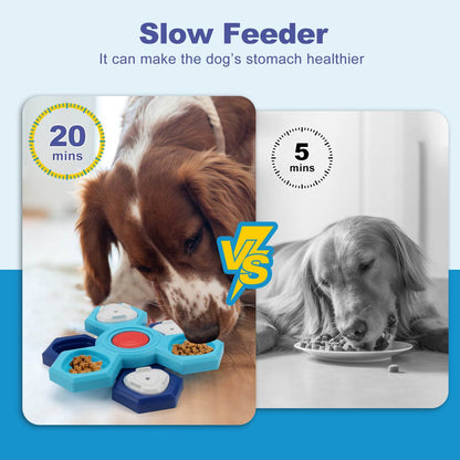 4 Layers Slow Feeder Dog bowl Puzzle feeder toy - www.Shopthatapp.com