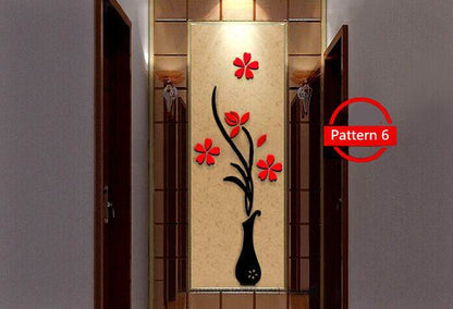 Creative vase acrylic 3D wall sticker Home Wall Decals - www.Shopthatapp.com