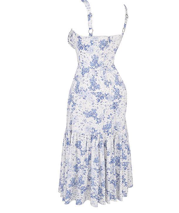Spring And Summer Comely Pastoral Style Sling Floral A Swing Cake Dress - www.Shopthatapp.com
