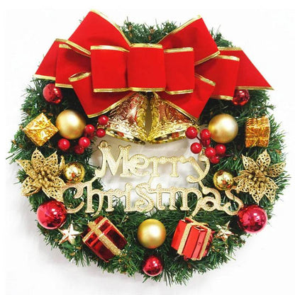 Christmas Wreath Clover Wreath Natural Pine Decorative Christmas Garland with Frost - www.Shopthatapp.com