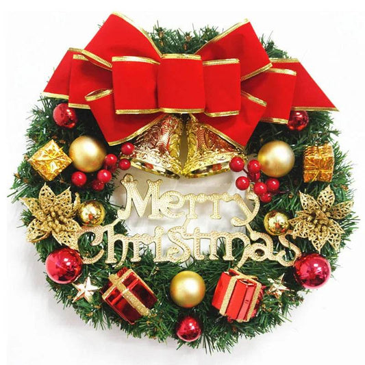 Christmas Wreath Clover Wreath Natural Pine Decorative Christmas Garland with Frost - www.Shopthatapp.com