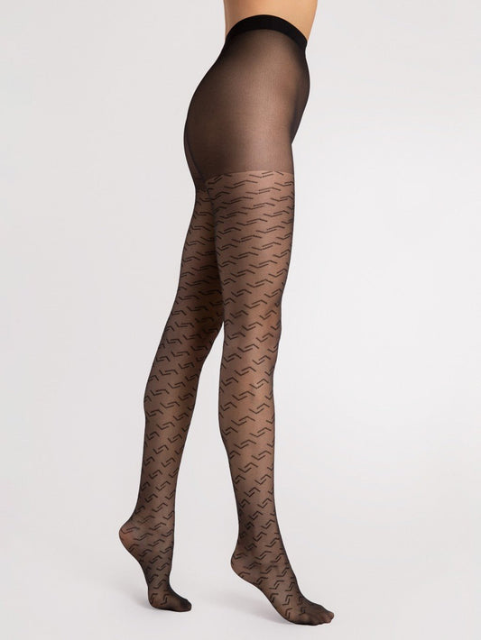 Fiore Staple 20 Den – Elegant Geometric Tights - www.Shopthatapp.com