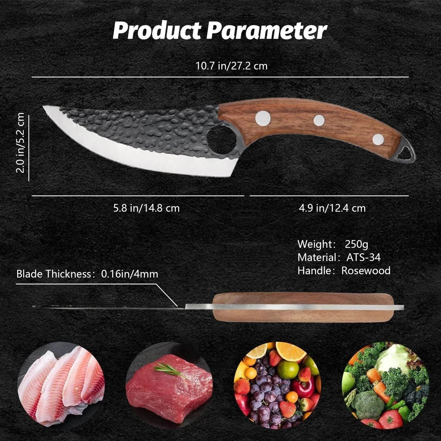Vikings and Hand Forged Meat Cleaver Professional Chef Knife - www.Shopthatapp.com