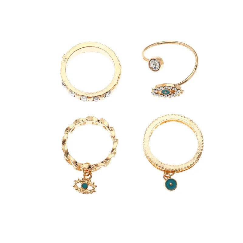 Personalized Punk Wind Demon Eye Diamond Drop Oil Ring for women - www.Shopthatapp.com