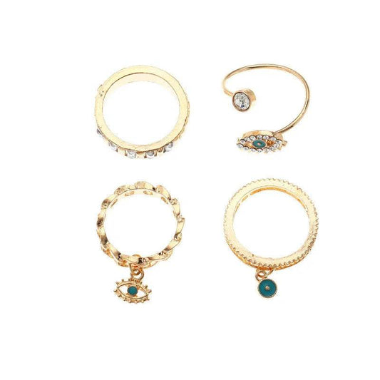 Personalized Punk Wind Demon Eye Diamond Drop Oil Ring for women - www.Shopthatapp.com