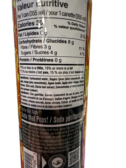 Pop Jones Prebiotic Orange and Cream Soda 355ML - Canadian Edition - www.Shopthatapp.com