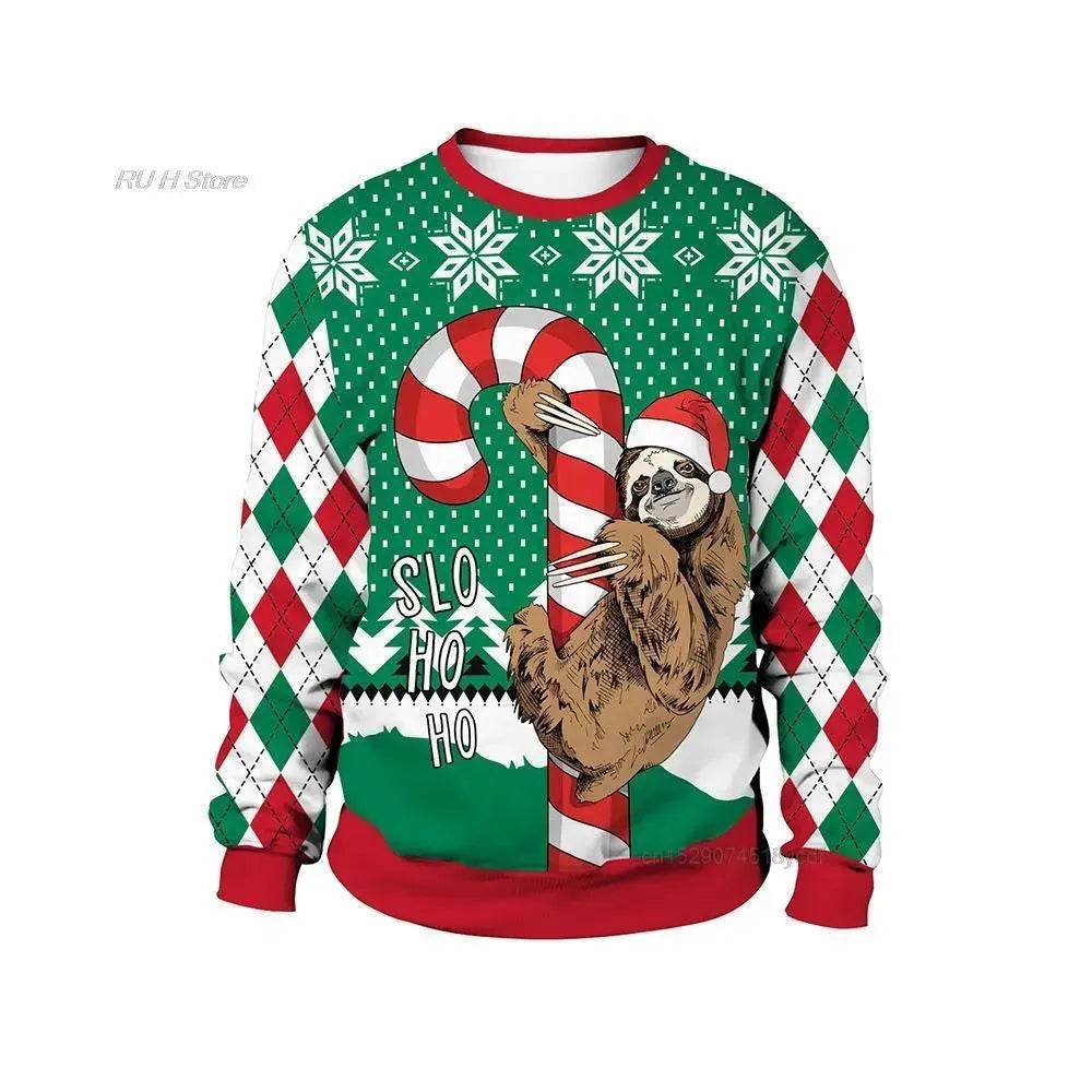 Ugly Christmas Sweater Santa Elf Couple Sweatshirt - www.Shopthatapp.com