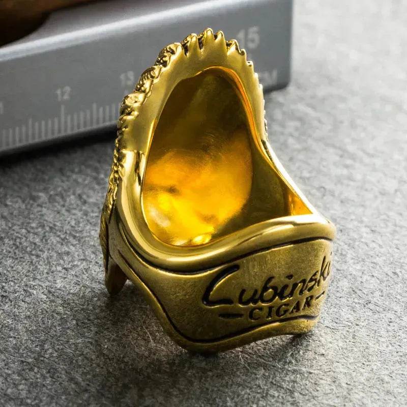 Portable Multifunctional Gothic Gold Ring Cigar Holder - www.Shopthatapp.com
