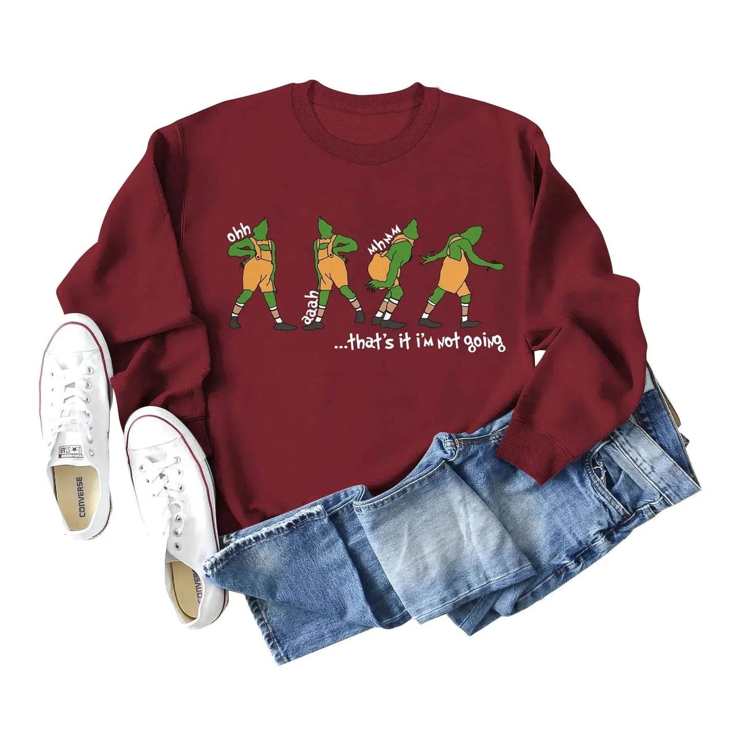 Women's Christmas Printed Long Sleeved  Pullover Sweatshirt - www.Shopthatapp.com