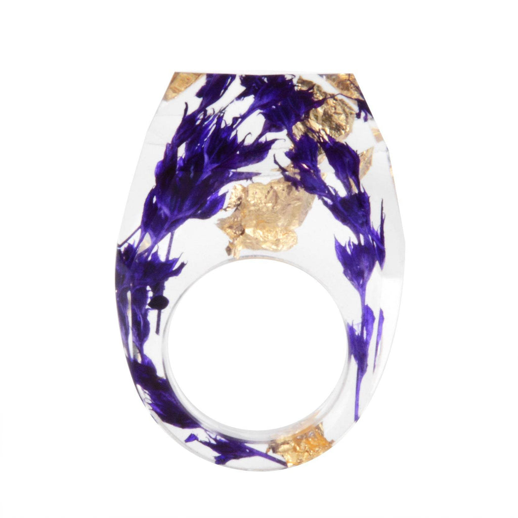 Dried Flower Resin Forest Handmade Dried Flower Epoxy Ring - www.Shopthatapp.com