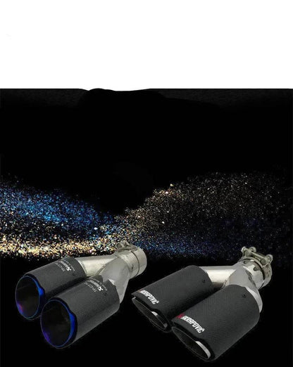 Y Model Compatible For Remus Exhaust  Pipe Tip Muffler Tips Carbon Fiber Stainless Steel Dual Outlet Tails Throat Rear Nozzle - www.Shopthatapp.com