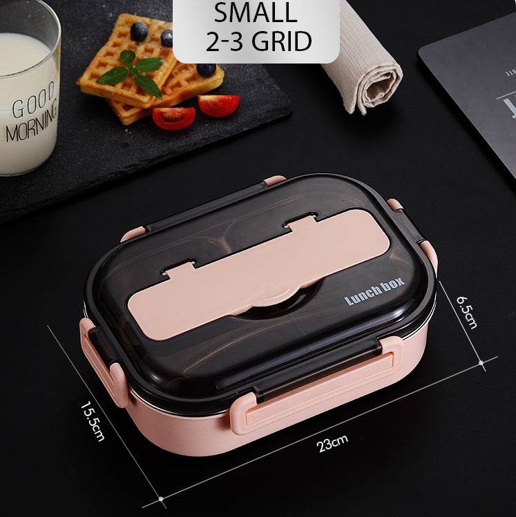 Stainless Steel Insulated Kids Bento Lunch Box with Cutlery - www.Shopthatapp.com