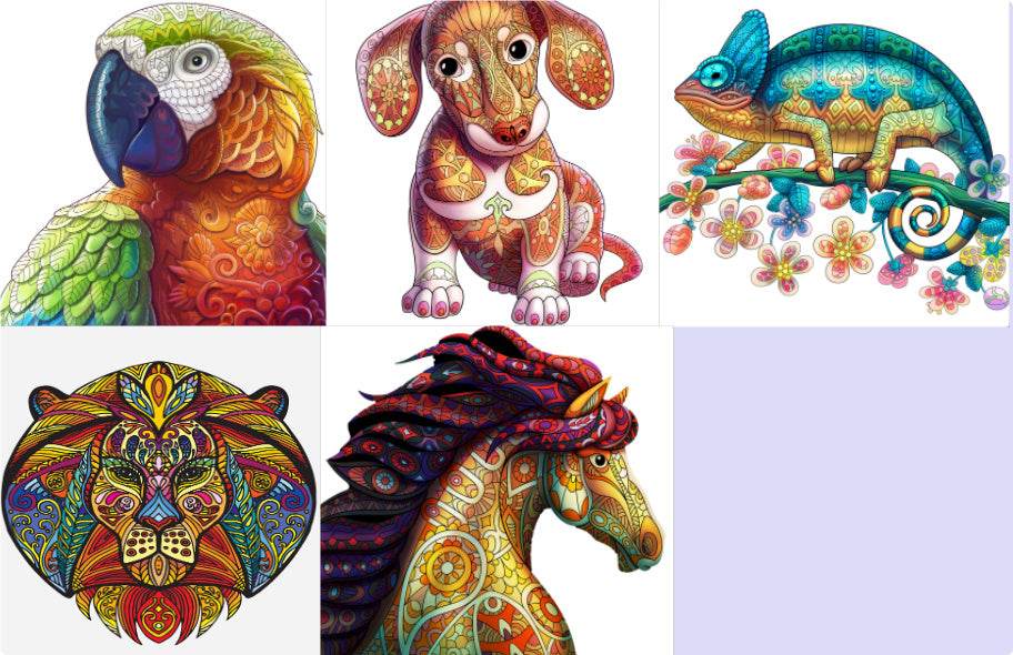 Each Piece Is Animal Shaped Christmas Gift Colorful Elephant Turtle Wooden Jigsaw Puzzles - www.Shopthatapp.com