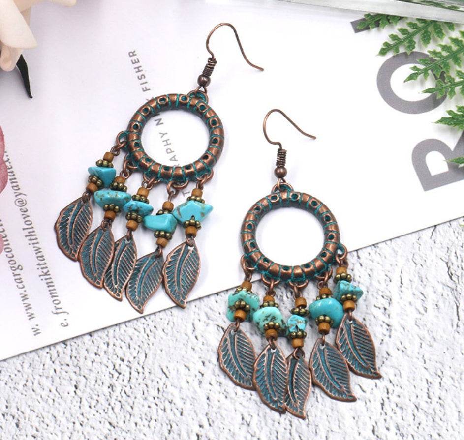 Handmade beaded tassel earrings - www.Shopthatapp.com