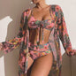 Women's Long Blouse Split Bikini Plus Size Suit - www.Shopthatapp.com