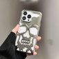 Luxury 3D Skull Metallic Glossy Gothic Phone Case compatible wit Apple - www.Shopthatapp.com