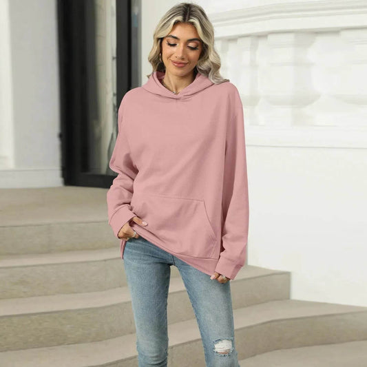 Winter Casual Hooded Pocket Pullover Sweatshirt Women - www.Shopthatapp.com