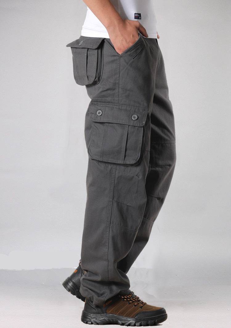 Multi-pocket Men's Casual Loose Labor Protection Cargo Pants - www.Shopthatapp.com