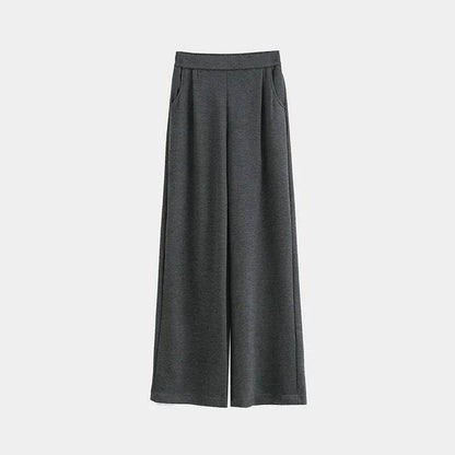 Casual Style High Waist Wide Leg Straight New Casual Pants trouser For Women - www.Shopthatapp.com