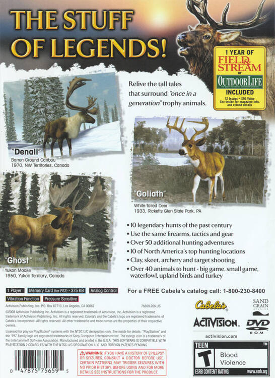 Cabela's Legendary Adventures (usagé) - www.Shopthatapp.com