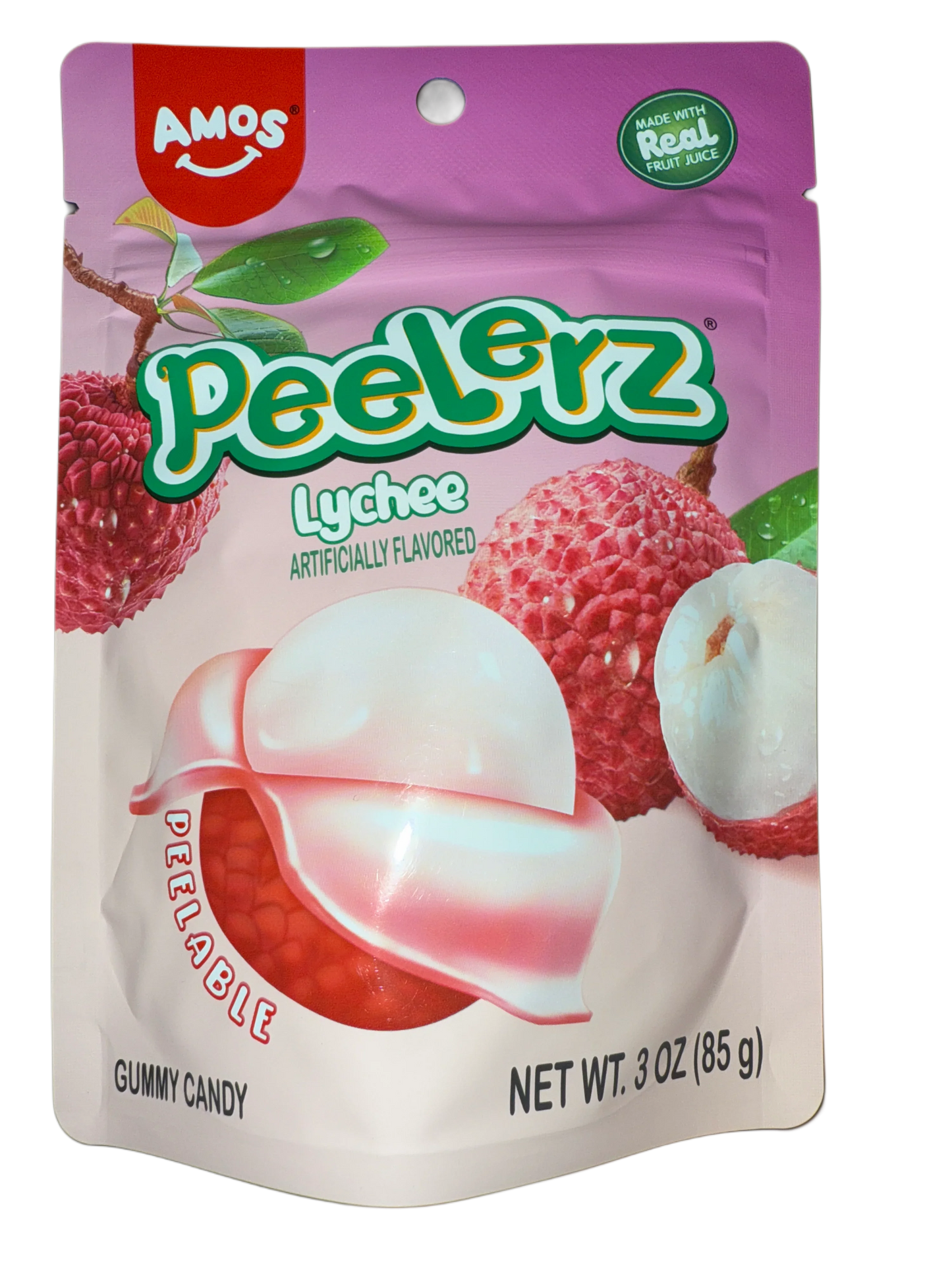 Amos Peelerz Gummy Lychee 85G - U.S Edition - www.Shopthatapp.com