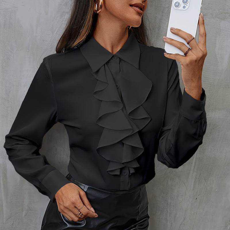 New Long Sleeve Business Work Office  Chiffon Blouse Shirt Women - www.Shopthatapp.com