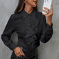 New Long Sleeve Business Work Office  Chiffon Blouse Shirt Women - www.Shopthatapp.com