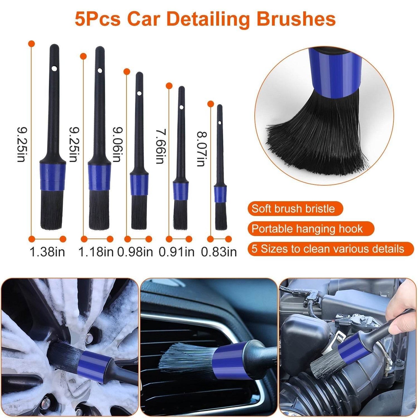 26Pcs Car Detailing Brush Kit Exterior Interior Car Cleaning Set Drill Brush Set Car Buffing Sponge Pads Kit For Cleaning Automobile Interior Exterior Wheels Dashboard - www.Shopthatapp.com