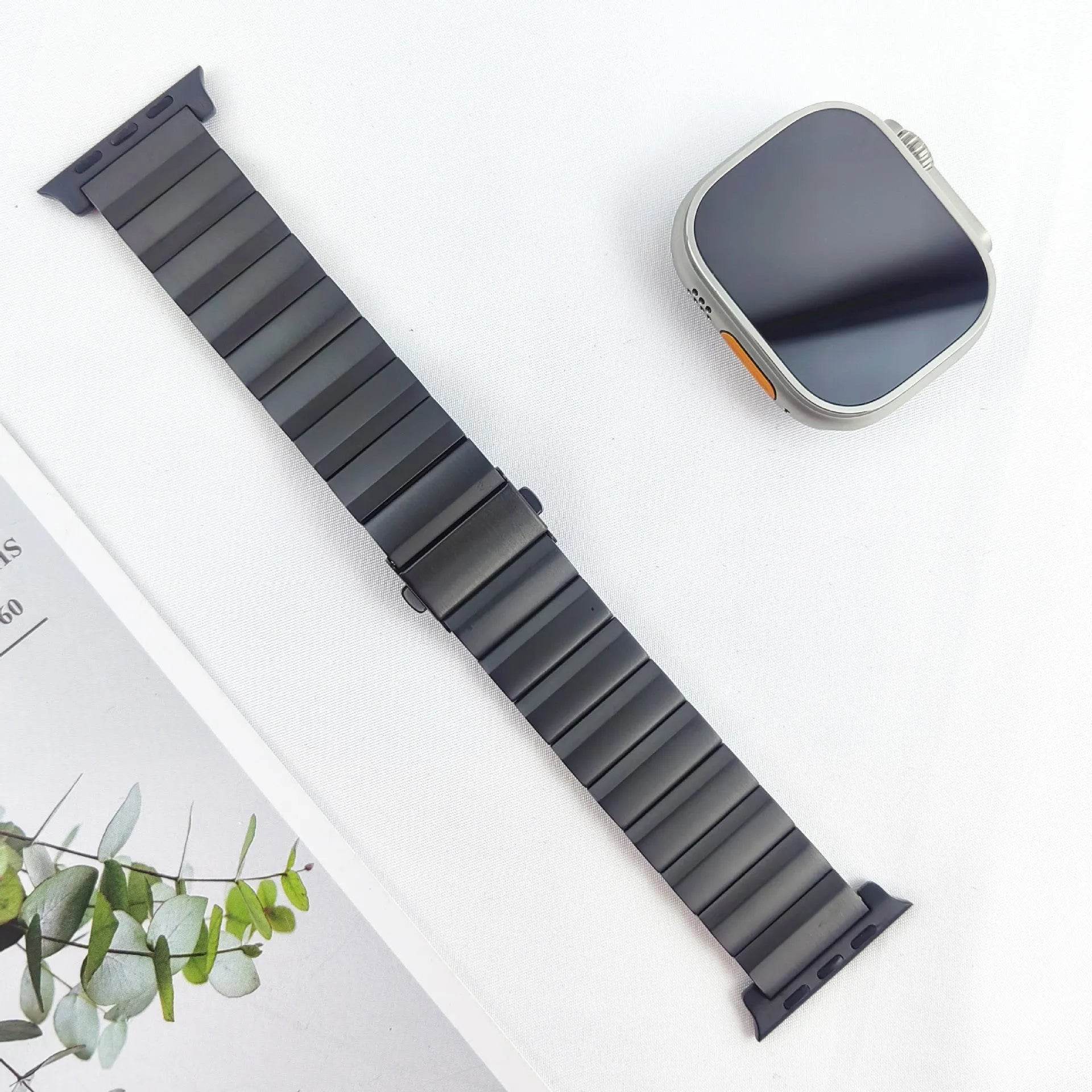 Large Particle Titanium Alloy Watch Strap - www.Shopthatapp.com