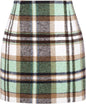 Women's High Waist Plaid Tight Pencil Wool Mini Skirt - www.Shopthatapp.com