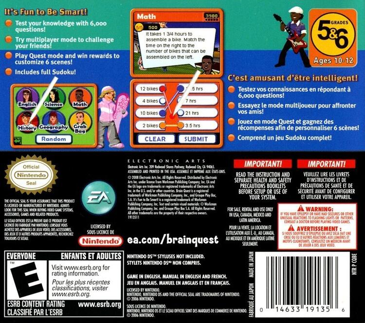 Brain Quest Grades 5 & 6 (usagé) - www.Shopthatapp.com