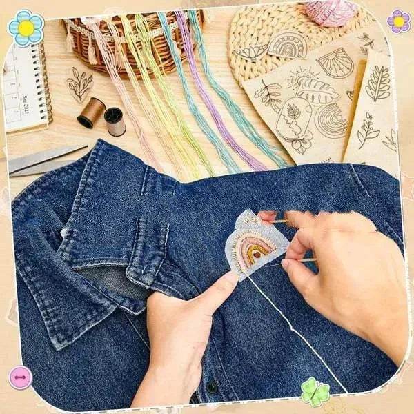 50pcs Water Soluble Stick and Stitch Embroidery Patterns stickers for Clothes - www.Shopthatapp.com