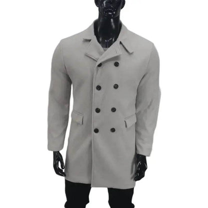 Warm Autumn Winter  Lapel Casual long  Business Coat for Men - www.Shopthatapp.com