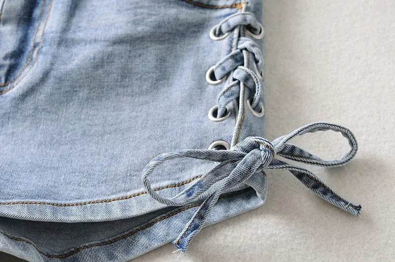 Fashionable And Personalized Bow Denim Shorts For Women - www.Shopthatapp.com