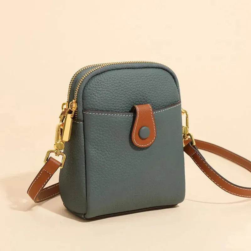 Lychee Pattern Mobile Phone Bag Small High Quality Leather Crossbody Bags For Women Wallet - www.Shopthatapp.com