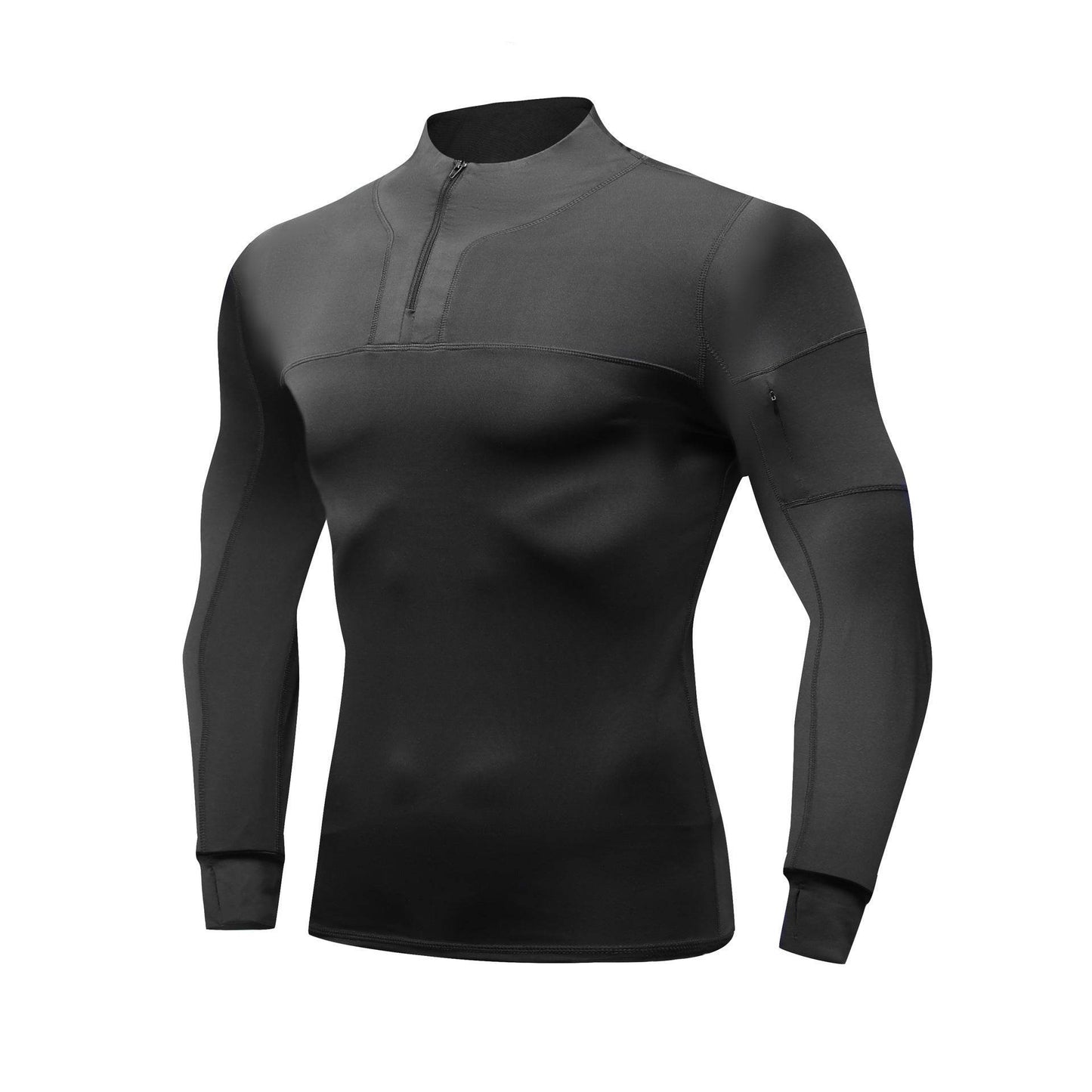 Outdoor Muscle Fitted Tactics Workout T-shirt Long Sleeve Sports Quick-drying top - www.Shopthatapp.com