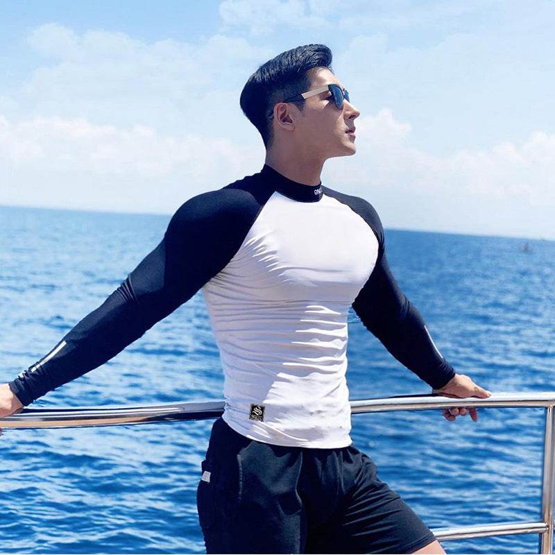 Muscle fit Long sleeve Gym shirt Sports Leisure Top for men - www.Shopthatapp.com