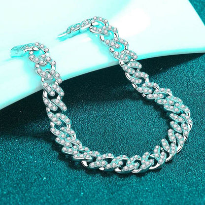 Cuban Link Chain Moissanite Bracelet - www.Shopthatapp.com