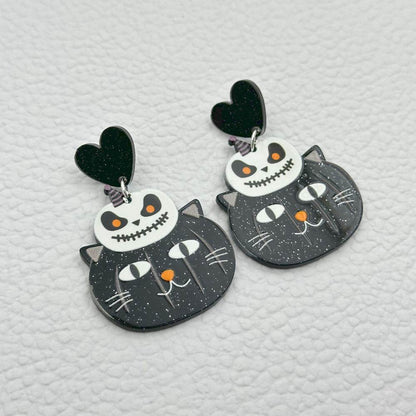 Halloween Day Ornament Colorful Ghost Eyes Funny Acrylic Earrings For Women - www.Shopthatapp.com