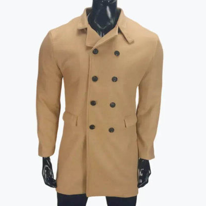 Warm Autumn Winter  Lapel Casual long  Business Coat for Men - www.Shopthatapp.com