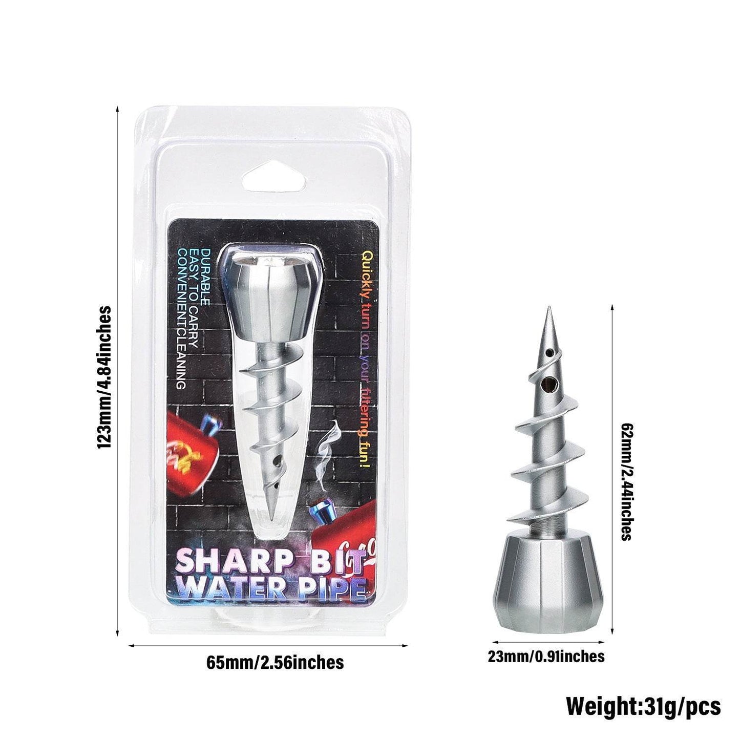 23mm Metal Screw Shape Hookah Metal Gun Head Accessories - www.Shopthatapp.com #
