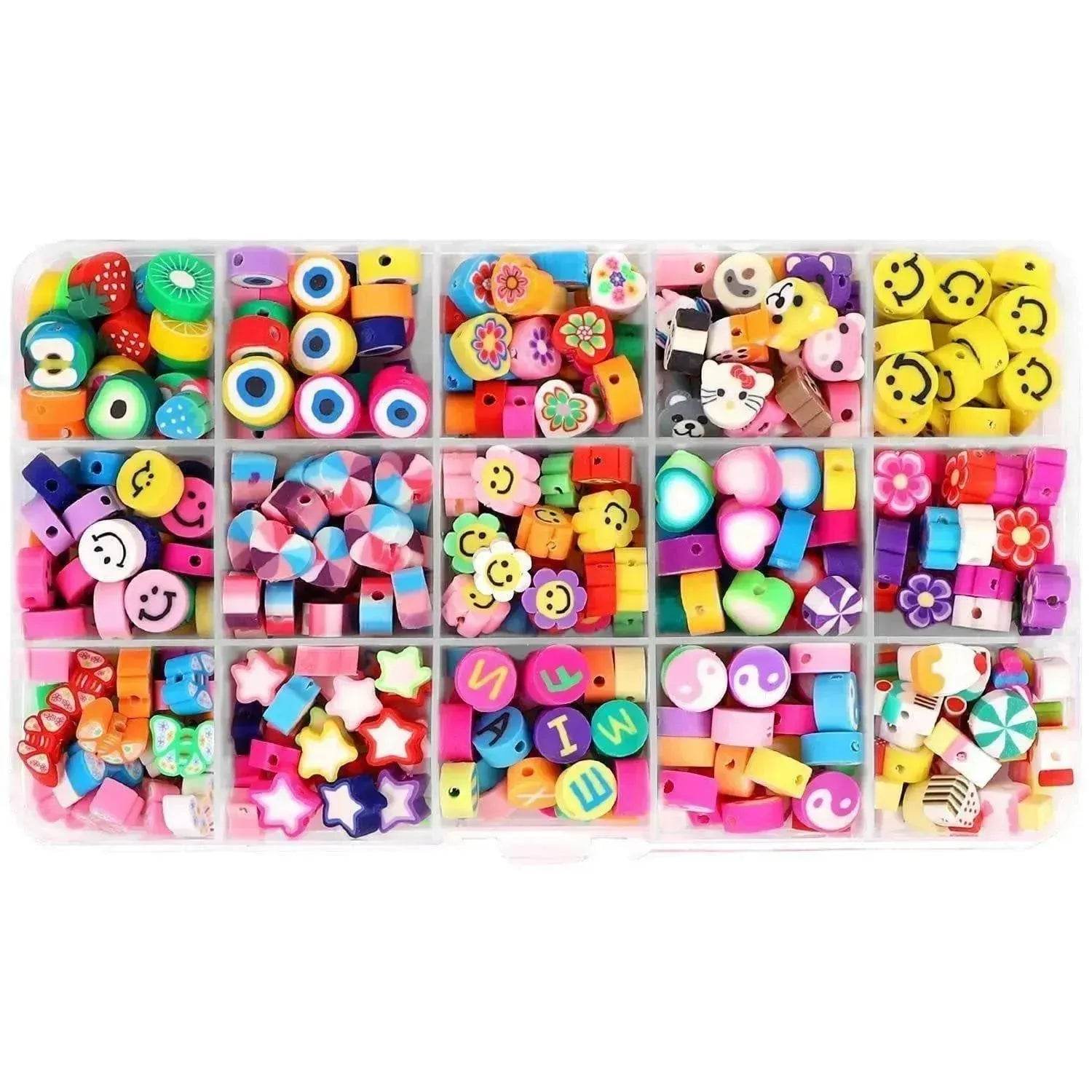 24 Grid 480 PCs Colorful Polymer Clay Beaded Set DIY Bracelet - www.Shopthatapp.com