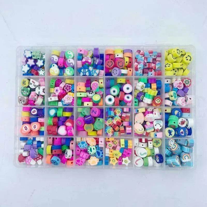 24 Grid 480 PCs Colorful Polymer Clay Beaded Set DIY Bracelet - www.Shopthatapp.com