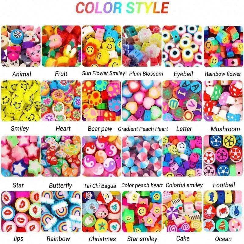 24 Grid 480 PCs Colorful Polymer Clay Beaded Set DIY Bracelet - www.Shopthatapp.com