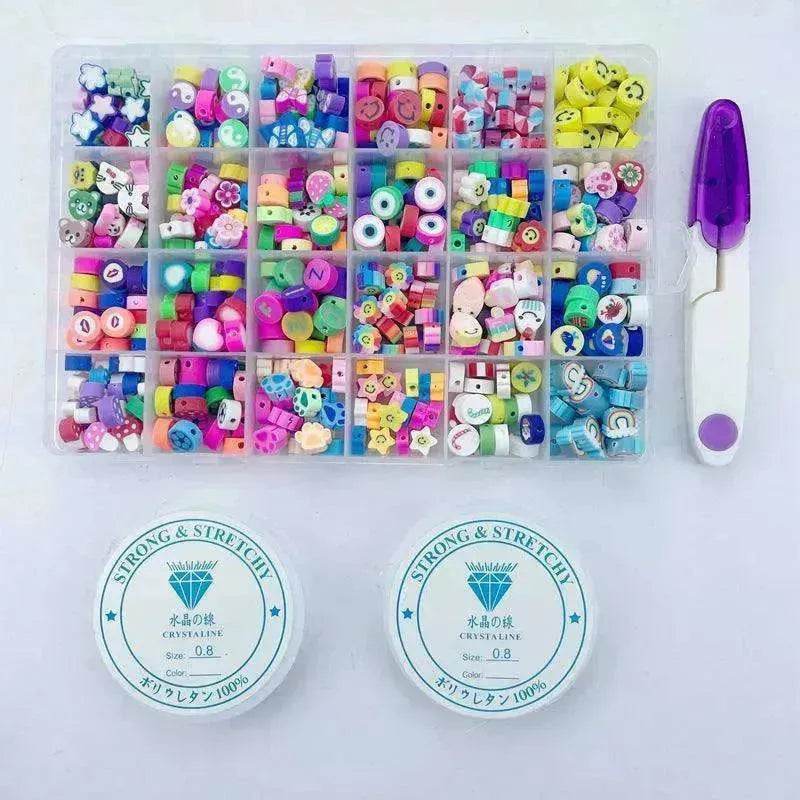 24 Grid 480 PCs Colorful Polymer Clay Beaded Set DIY Bracelet - www.Shopthatapp.com