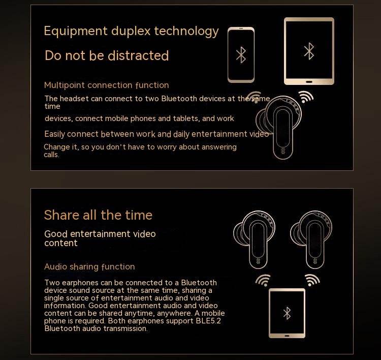 Smart Screen Noise-Cancelling Bluetooth earbuds True Wireless In-ear Headphone - www.Shopthatapp.com