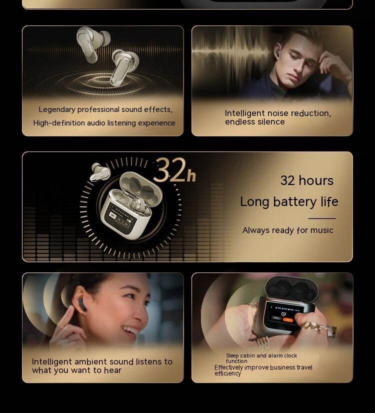 Smart Screen Noise-Cancelling Bluetooth earbuds True Wireless In-ear Headphone - www.Shopthatapp.com