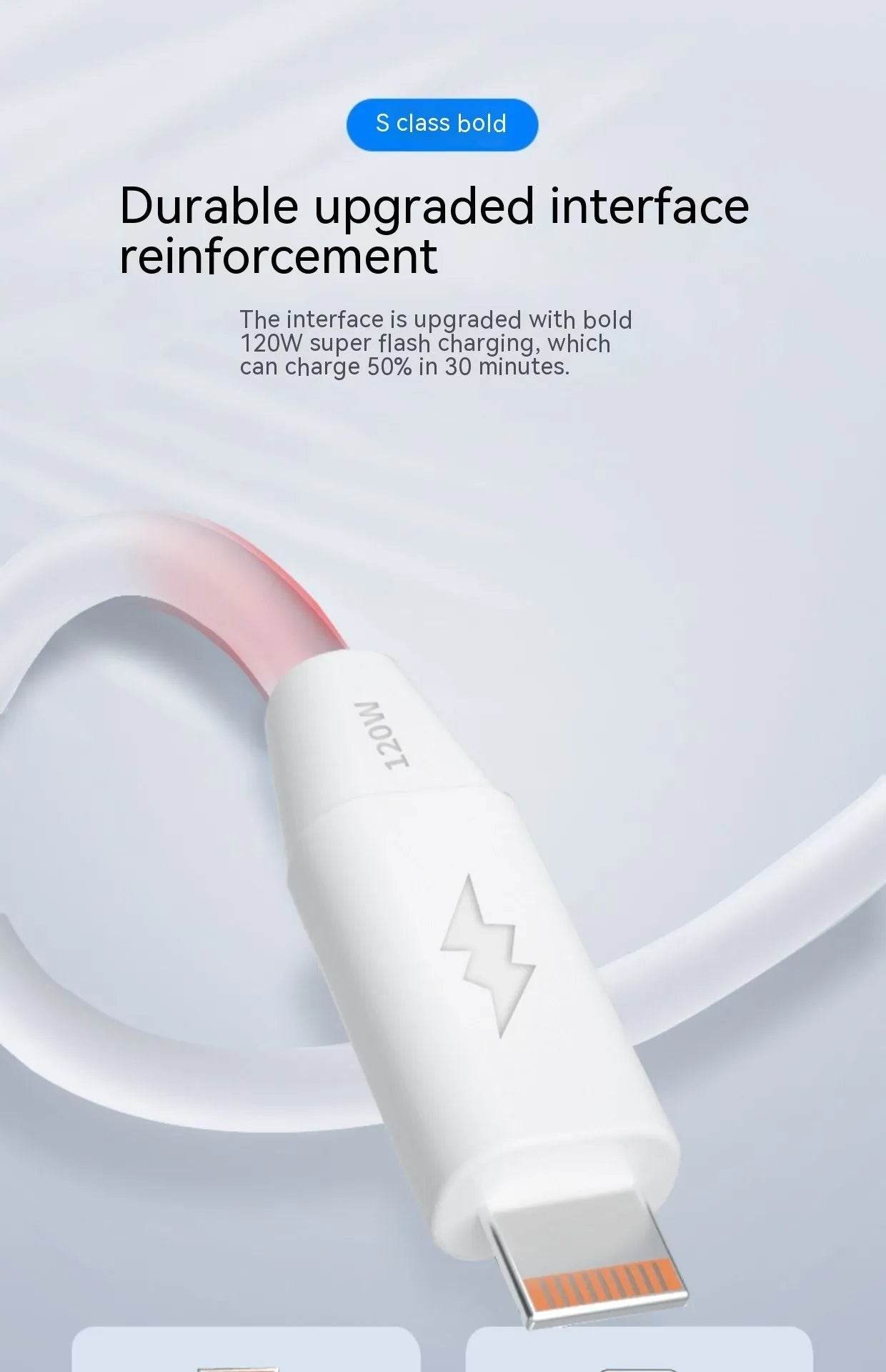 Charging Cable Fast Charging 120W Mobile Phone 6A Bold - www.Shopthatapp.com