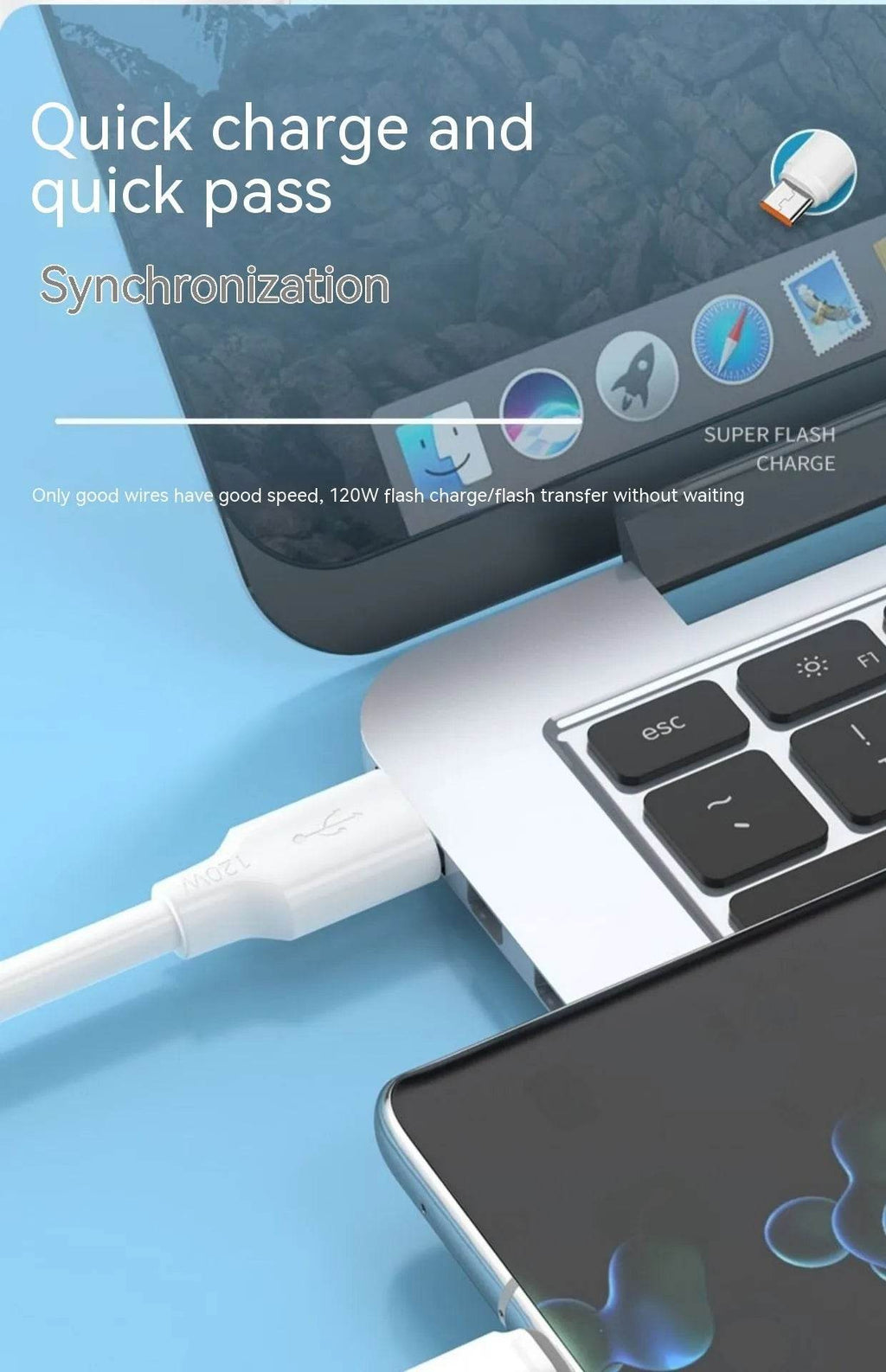 Charging Cable Fast Charging 120W Mobile Phone 6A Bold - www.Shopthatapp.com