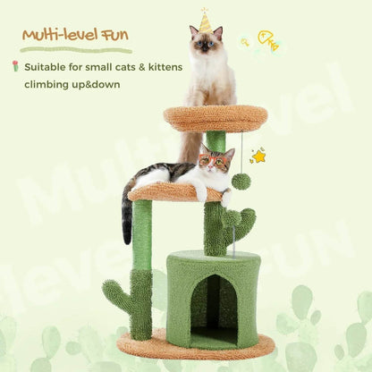 Climbing Frame Cat Nest Tree 32-inch Cactus Cat Climbing Frame - www.Shopthatapp.com